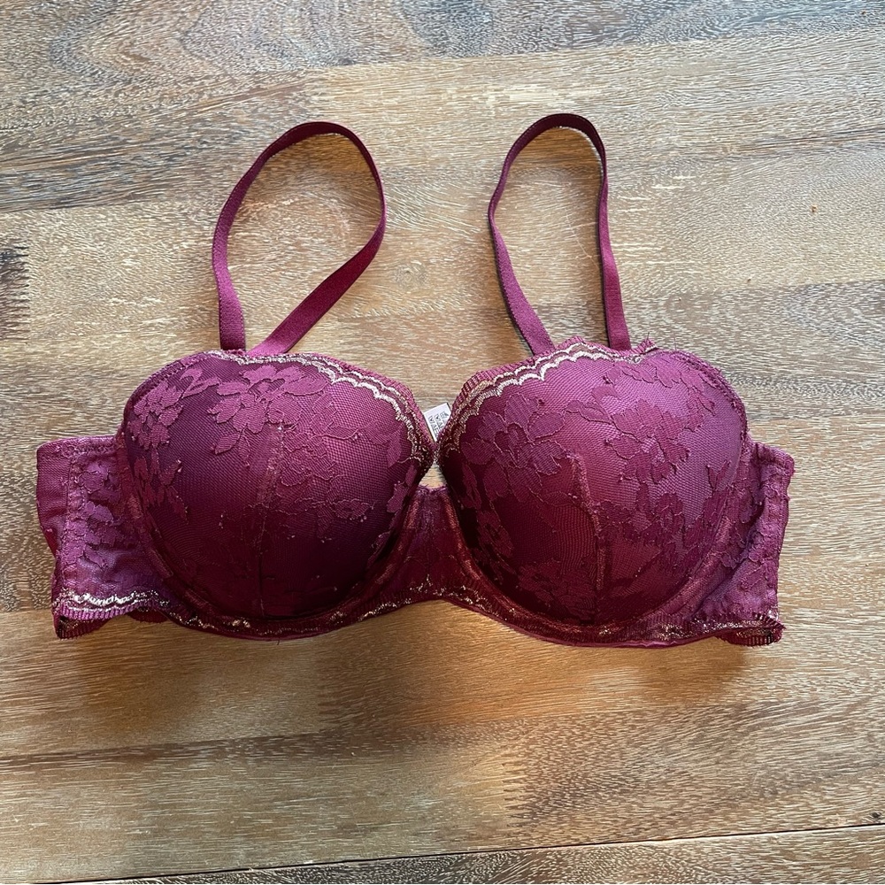 Victoria secret dream angels 36D bra red and gold